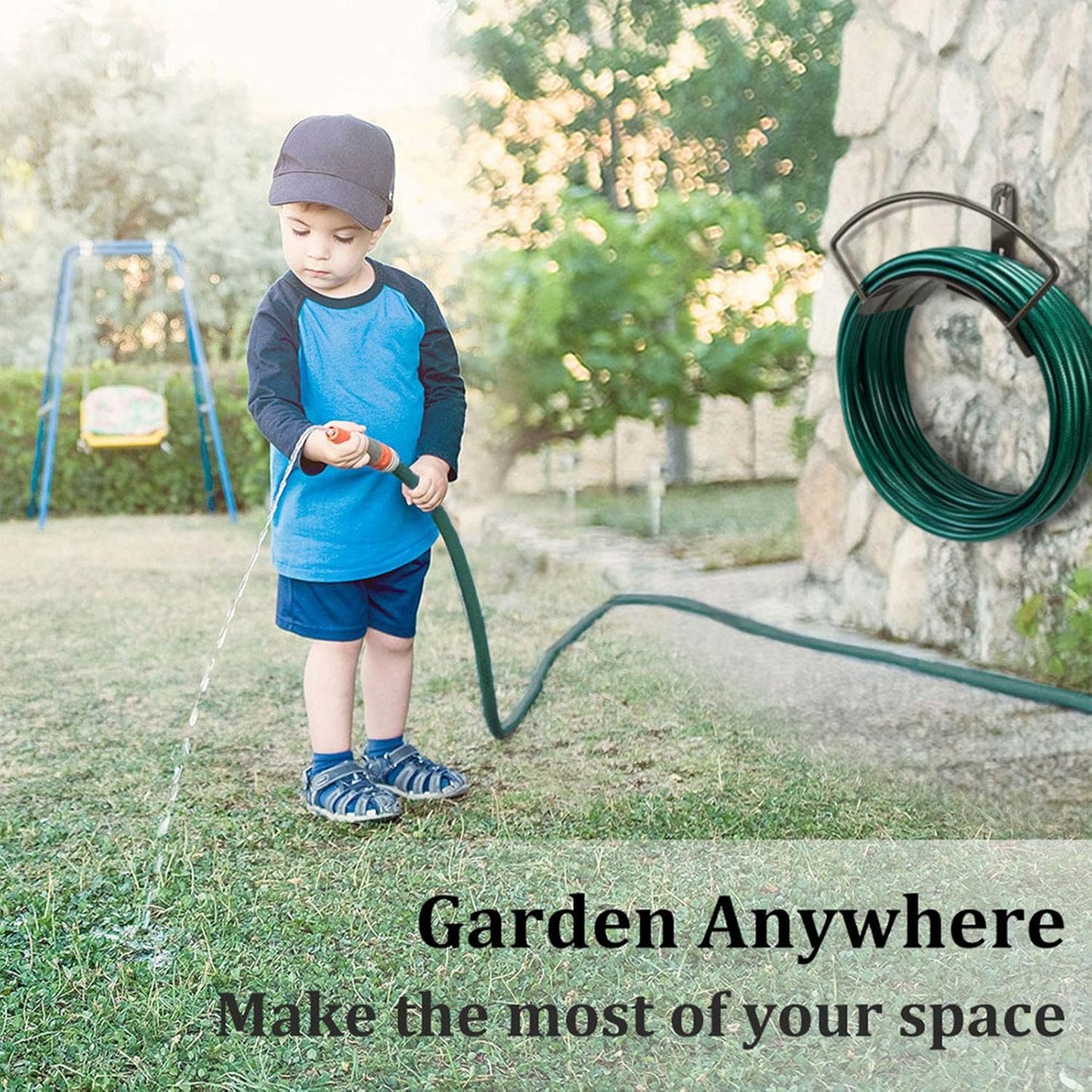 Wall Mounted Garden Hose Holder and Hose Hanger