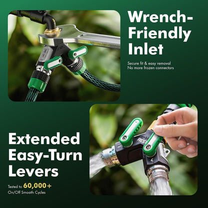 2 Way Garden Hose Splitter Heavy Duty Full Metal Body