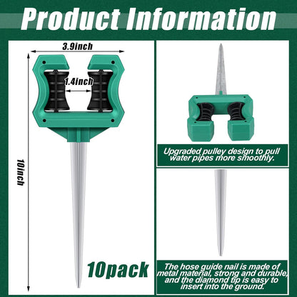 10 Pcs Hose Guides for Garden Heavy Duty Hose Stakes 10 Inch