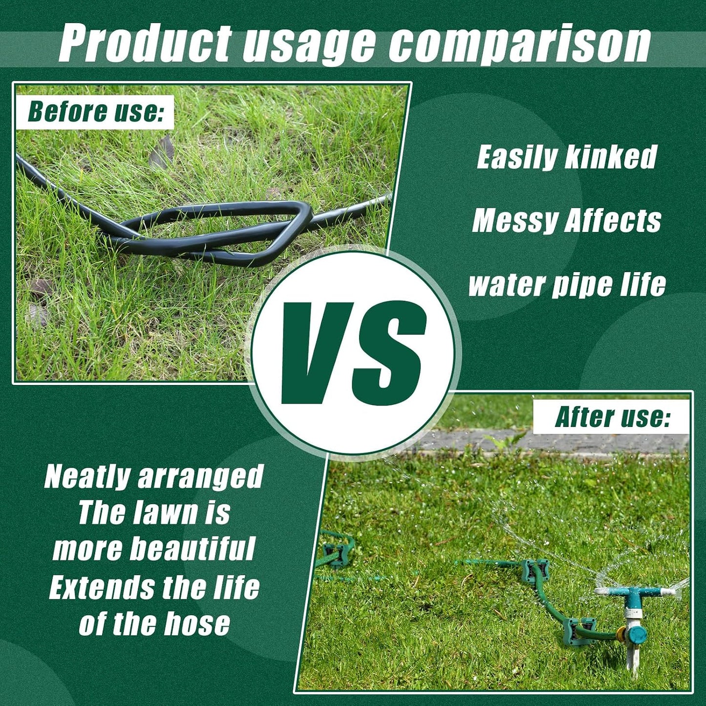 10 Pcs Hose Guides for Garden Heavy Duty Hose Stakes 10 Inch
