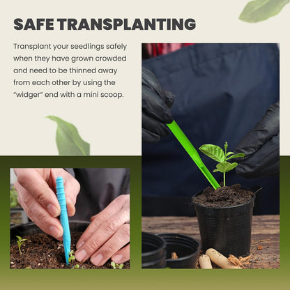 Dibby Seed Sowing Garden Tool Dibber Planter Transplanter – Sow Seeds at the Right Depth – Easily Transplant Delicate Seedlings (Little Dibby) Pink