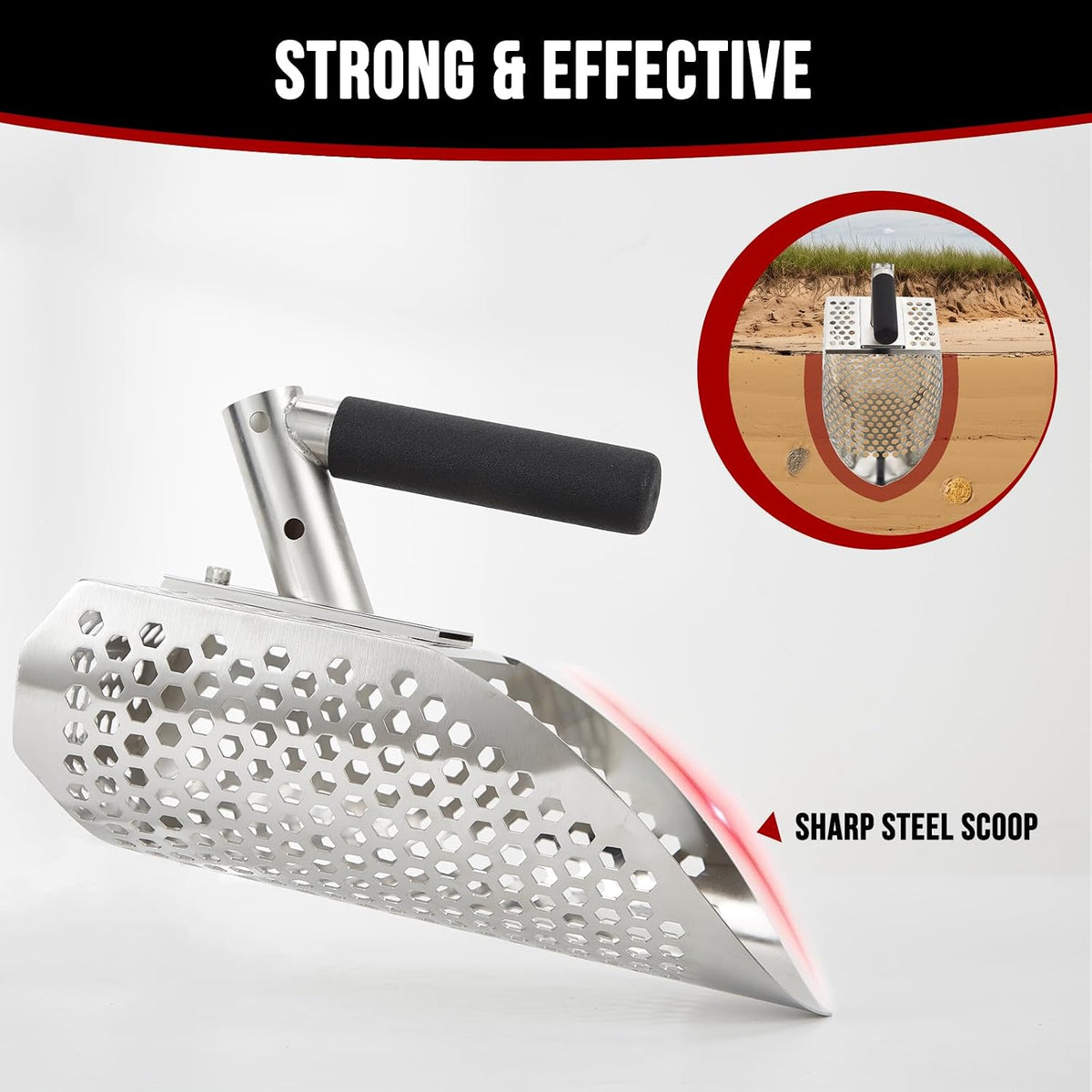 Sand Scoop for Metal Detecting, Metal Detector Accessories for the Beach