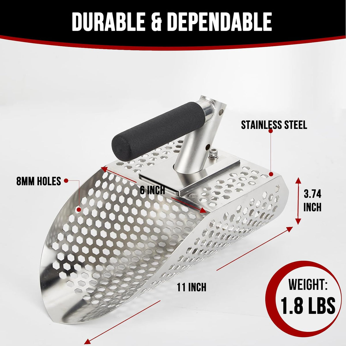 Sand Scoop for Metal Detecting, Metal Detector Accessories for the Beach
