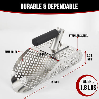 Sand Scoop for Metal Detecting, Metal Detector Accessories for the Beach