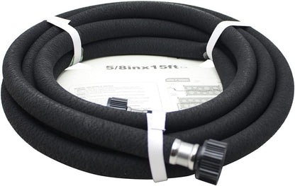 5/8" Soaker Hose 25 ft Round Rubber Garden Soaker Hoses, Heavy Duty Drip Hose for Watering Irrigation, Water Seeper Soaker Hoses for Garden, Lawn and Plants
