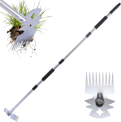 Weeding Tool with Long Handle- 60" Manual Weeder Remover Tool,Garden Tools,Portable Garden Weeder Tool for Vegetable Gardening Backyard Farm Planting & Weeding