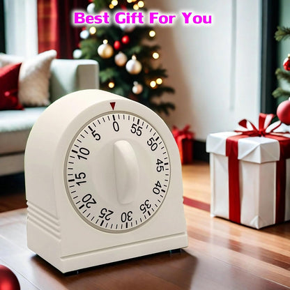 60 Minute Wind Up Timer, Visual Mechanical Timer with Loud Alarm, Manual Countdown Timers for Classroom, Home, Study and Cooking (2 Pack)