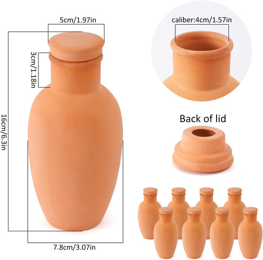 Ollas 8pcs 3.1 * 6inch Watring Can Pot Terracotta Self Watering Planter Insert Vacation Plant Care Olla Watering Terra Cotta Clay Irrigation Globes