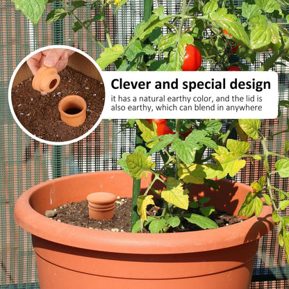 Ollas 8pcs 3.1 * 6inch Watring Can Pot Terracotta Self Watering Planter Insert Vacation Plant Care Olla Watering Terra Cotta Clay Irrigation Globes