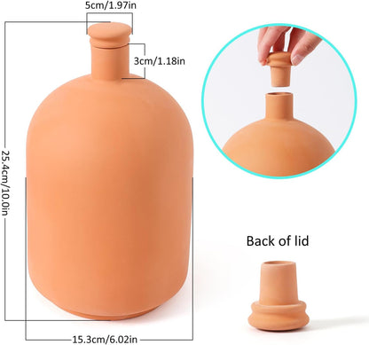 Ollas 8pcs 3.1 * 6inch Watring Can Pot Terracotta Self Watering Planter Insert Vacation Plant Care Olla Watering Terra Cotta Clay Irrigation Globes