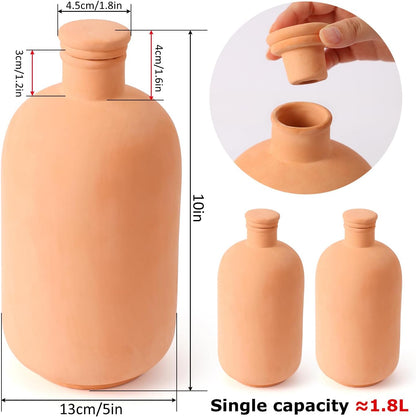 Ollas 8pcs 3.1 * 6inch Watring Can Pot Terracotta Self Watering Planter Insert Vacation Plant Care Olla Watering Terra Cotta Clay Irrigation Globes