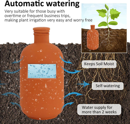 Ollas 8pcs 3.1 * 6inch Watring Can Pot Terracotta Self Watering Planter Insert Vacation Plant Care Olla Watering Terra Cotta Clay Irrigation Globes