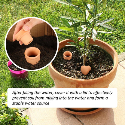 Ollas 8pcs 3.1 * 6inch Watring Can Pot Terracotta Self Watering Planter Insert Vacation Plant Care Olla Watering Terra Cotta Clay Irrigation Globes