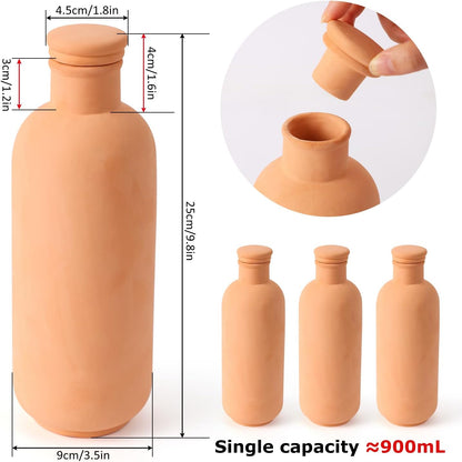 Ollas 8pcs 3.1 * 6inch Watring Can Pot Terracotta Self Watering Planter Insert Vacation Plant Care Olla Watering Terra Cotta Clay Irrigation Globes