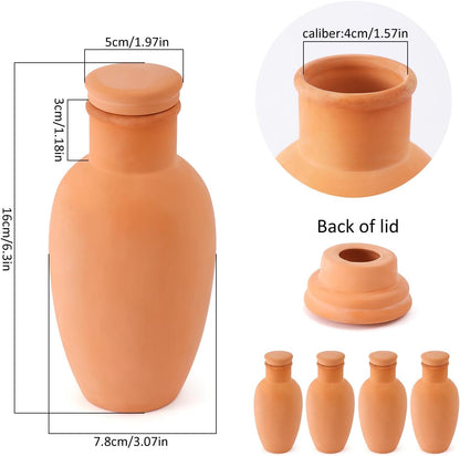 Ollas 8pcs 3.1 * 6inch Watring Can Pot Terracotta Self Watering Planter Insert Vacation Plant Care Olla Watering Terra Cotta Clay Irrigation Globes