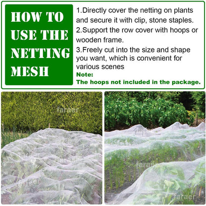 10ftx33ft Garden Netting with Plant Covers Frost Protections Row Floating Covers for Veggie Garden