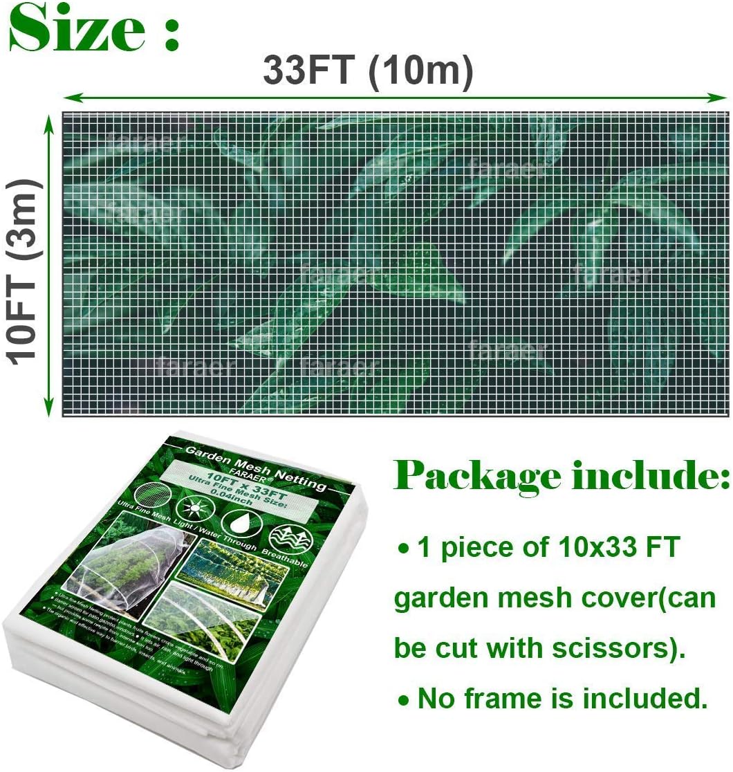 10ftx33ft Garden Netting with Plant Covers Frost Protections Row Floating Covers for Veggie Garden