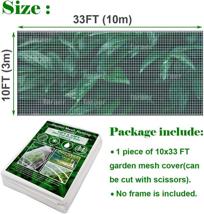 10ftx33ft Garden Netting with Plant Covers Frost Protections Row Floating Covers for Veggie Garden