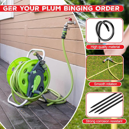 4 Pcs Garden Hose Guide Spike 14 Inch Heavy Duty Metal Hose Support Spike Iron Decorative Garden Stakes Protector to Keeps Flower Beds Plant Yard Lawn