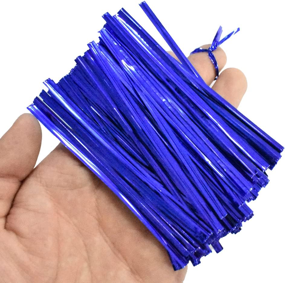 300Pcs 4inches Holographic Pink Metal Twist Ties Bread Candy Coffee Bag Ties Plant Garden Twist Ties for Cellophane Treat Bags Gift Wraping Bags Plastic Bags Party Cake Present Art Crafts