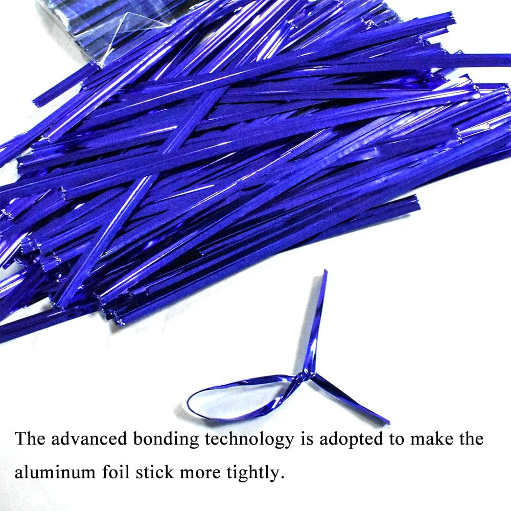 300Pcs 4inches Holographic Pink Metal Twist Ties Bread Candy Coffee Bag Ties Plant Garden Twist Ties for Cellophane Treat Bags Gift Wraping Bags Plastic Bags Party Cake Present Art Crafts