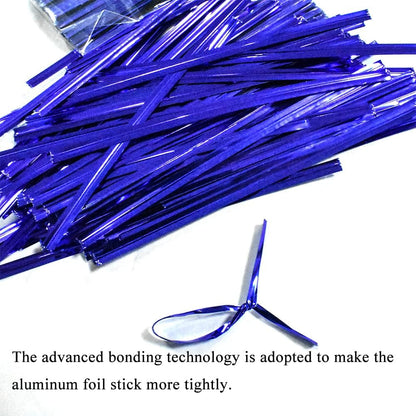 300Pcs 4inches Holographic Pink Metal Twist Ties Bread Candy Coffee Bag Ties Plant Garden Twist Ties for Cellophane Treat Bags Gift Wraping Bags Plastic Bags Party Cake Present Art Crafts