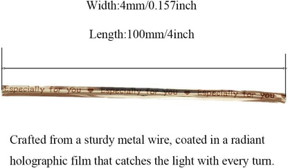 300Pcs 4inches Holographic Pink Metal Twist Ties Bread Candy Coffee Bag Ties Plant Garden Twist Ties for Cellophane Treat Bags Gift Wraping Bags Plastic Bags Party Cake Present Art Crafts