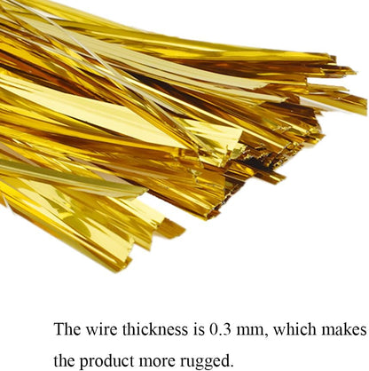 300Pcs 4inches Holographic Pink Metal Twist Ties Bread Candy Coffee Bag Ties Plant Garden Twist Ties for Cellophane Treat Bags Gift Wraping Bags Plastic Bags Party Cake Present Art Crafts