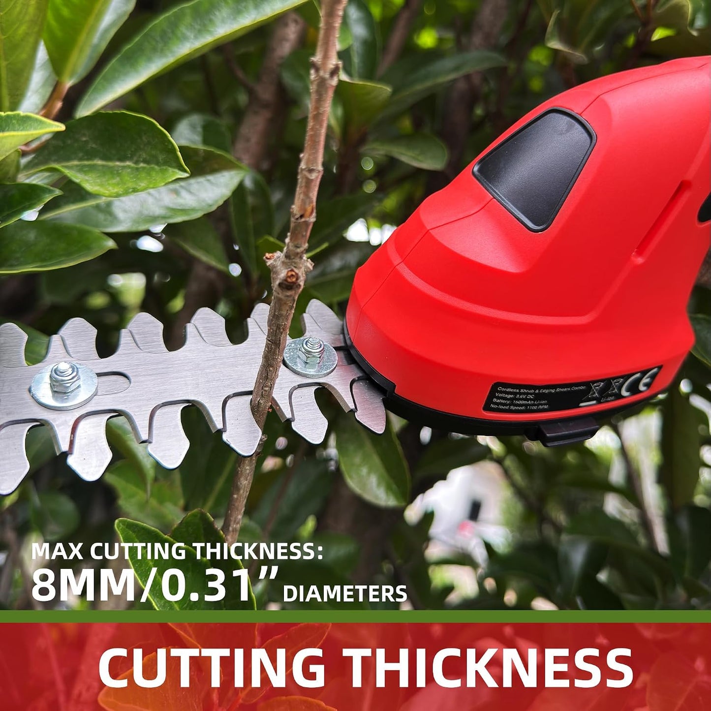 Cordless Grass Shear & Shrubbery Trimmer 2 in 1 Handheld Electric Grass Trimmer Hedge Shears/Grass Cutter