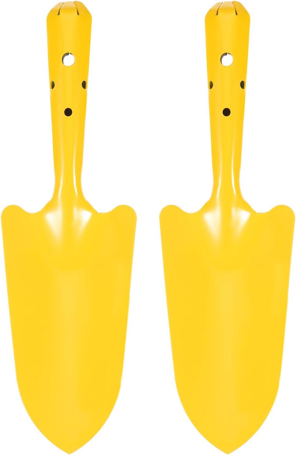 2pcs Mini Colorful Metal Hand Shovel 11" x 3" Digging Trowel Set Transplanting Garden Tools for Flower Soil Digging Planting Weeding Transplanting Garden, Pink