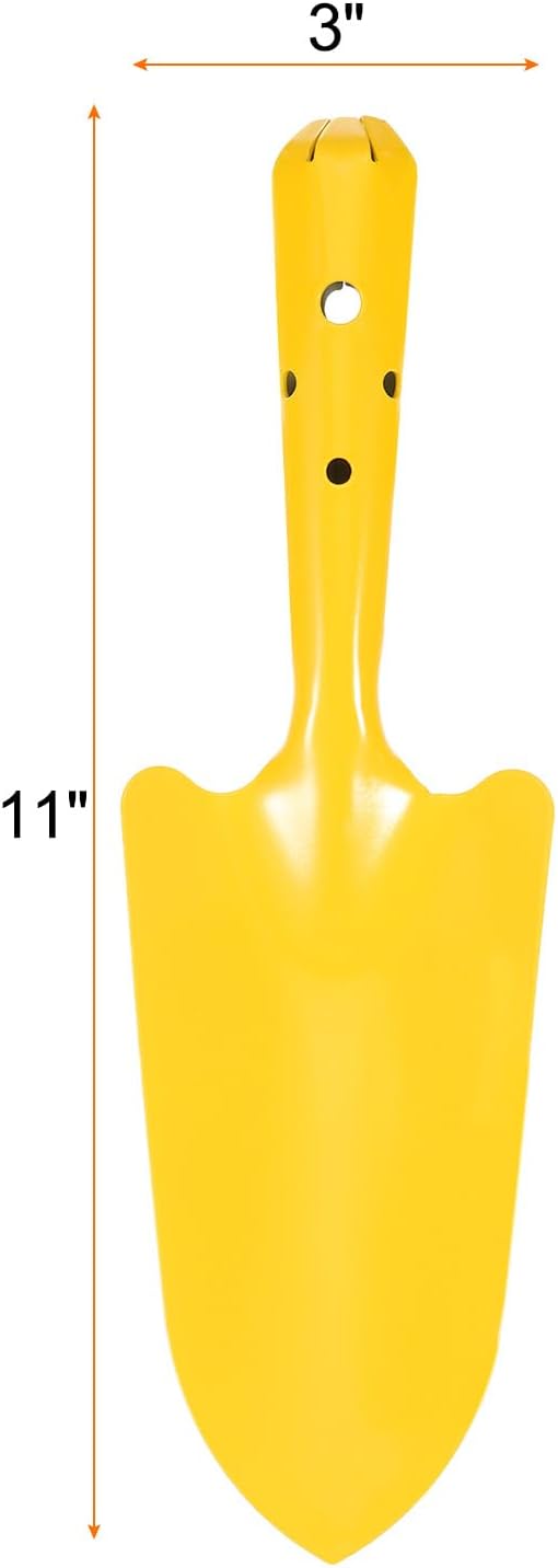 2pcs Mini Colorful Metal Hand Shovel 11" x 3" Digging Trowel Set Transplanting Garden Tools for Flower Soil Digging Planting Weeding Transplanting Garden, Pink