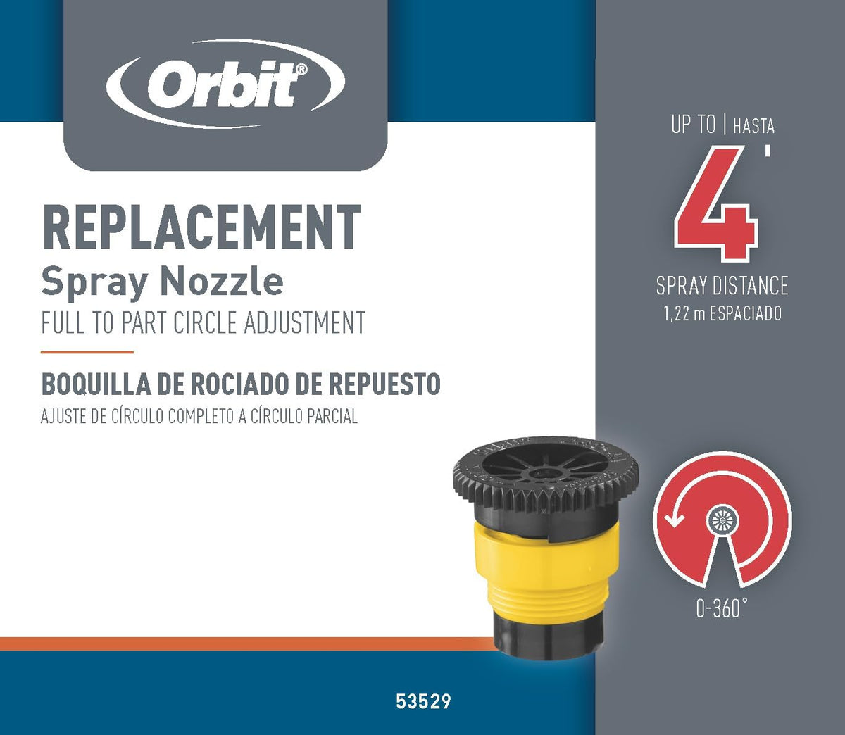 53079 15' Adjustable Pattern Spray Sprinkler Nozzle 10-Pack