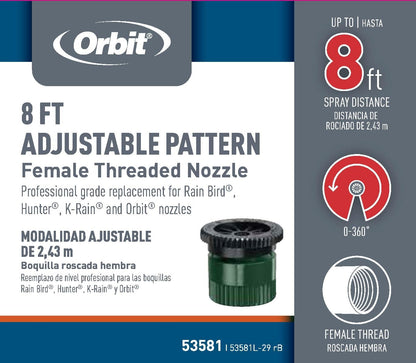 53079 15' Adjustable Pattern Spray Sprinkler Nozzle 10-Pack