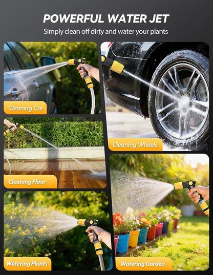 Garden Hose Nozzle with High Pressure Jet with Thumb Flow Control