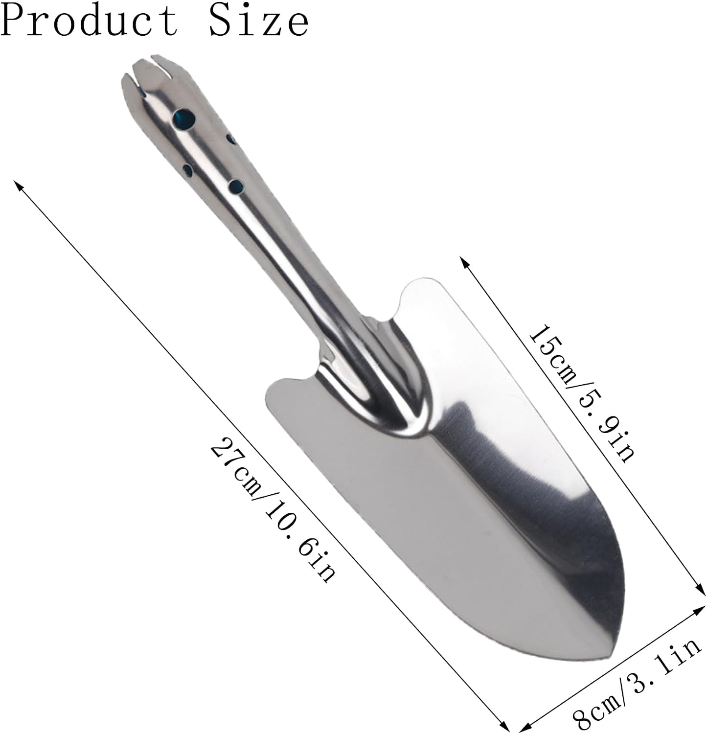 Garden Trowel Stainless Steel Rust Resistant Hand Shovel Garden Spade