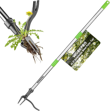 Weed Puller Tool with Long Adjustable Handle (33", 46")