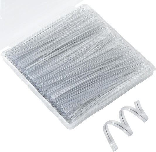 Clear Twist Ties 300Pcs, 5 Inch Metal Wire Twist Ties Plant Garden Twist Tie for Plastic Bags, Treat Bags, Gift Wrapping, Crafts, Garden, Bread Bags, Transparent Reusable Ties
