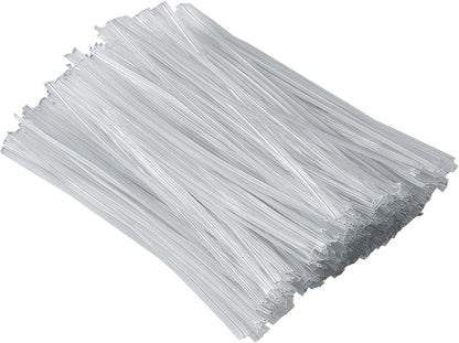 Clear Twist Ties 300Pcs, 5 Inch Metal Wire Twist Ties Plant Garden Twist Tie for Plastic Bags, Treat Bags, Gift Wrapping, Crafts, Garden, Bread Bags, Transparent Reusable Ties