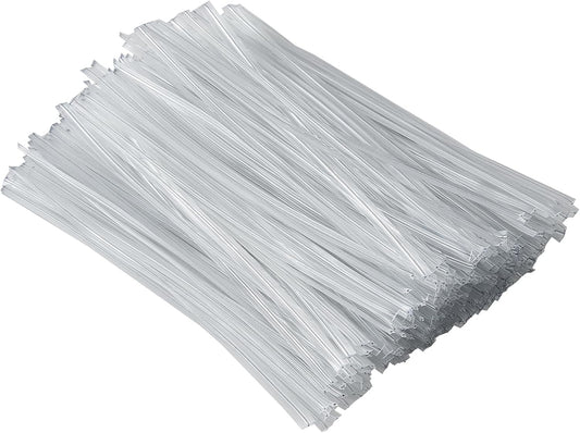 Clear Twist Ties 300Pcs, 5 Inch Metal Wire Twist Ties Plant Garden Twist Tie for Plastic Bags, Treat Bags, Gift Wrapping, Crafts, Garden, Bread Bags, Transparent Reusable Ties