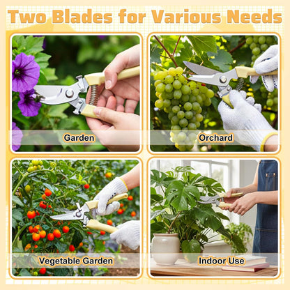24pcs pruning shears for gardening Garden Flower Shears garden shear gardening scissors flower cutting scissors hedge clippers Beige flowers clippers Handheld Heavy Duty Plant Scissor