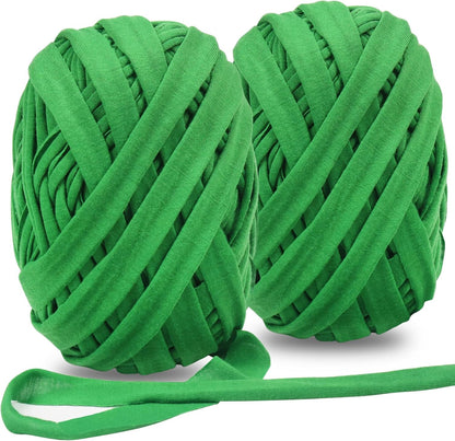 2Pk 196ft Garden Twine Stretchy Green Cloth for Tomatoes