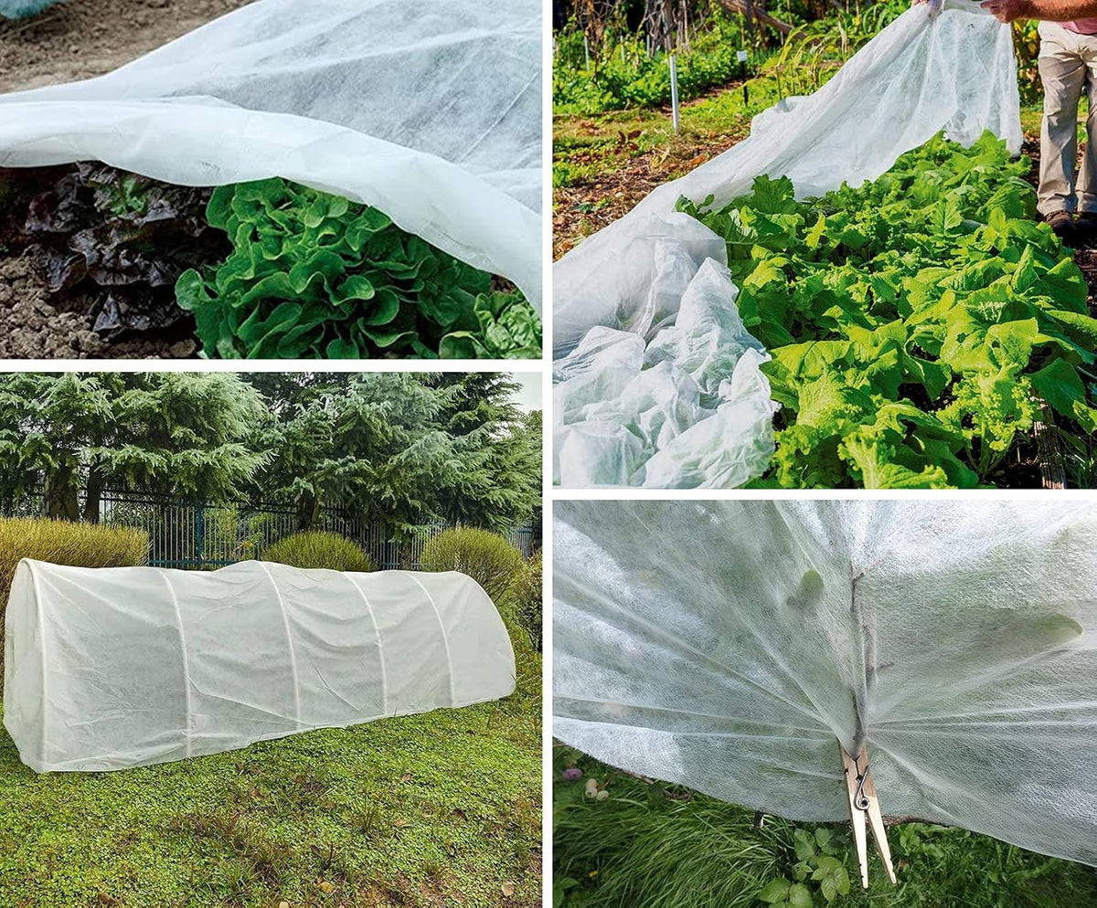 Floating Row Cover- 8.2x32.8ft Frost Blanket 0.6oz Garden Row Covers- Garden Blanket Fabric Plant Cover Protects Outdoor Plants Vegetables from Frost, Sun Insects Harsh Weather