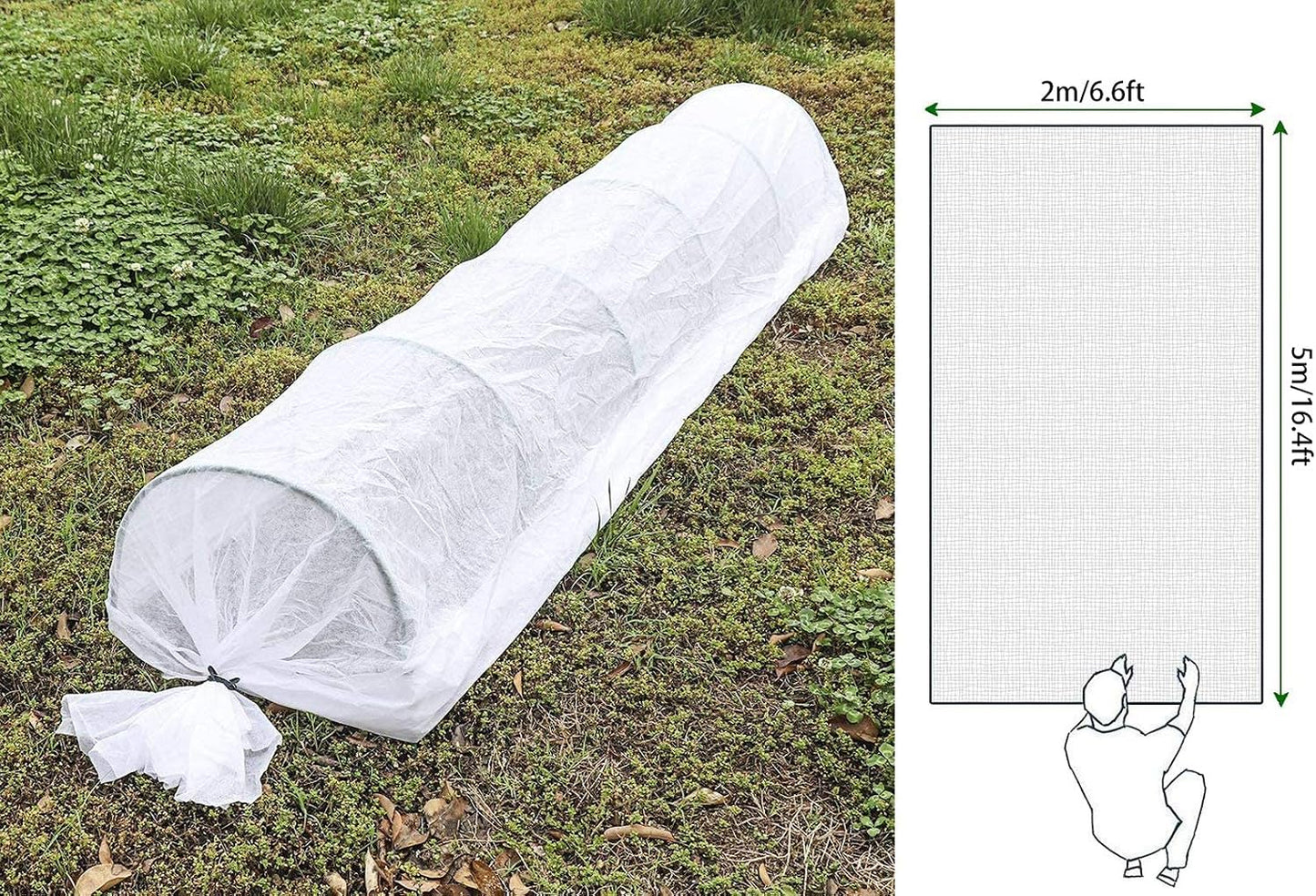 Floating Row Cover- 8.2x32.8ft Frost Blanket 0.6oz Garden Row Covers- Garden Blanket Fabric Plant Cover Protects Outdoor Plants Vegetables from Frost, Sun Insects Harsh Weather