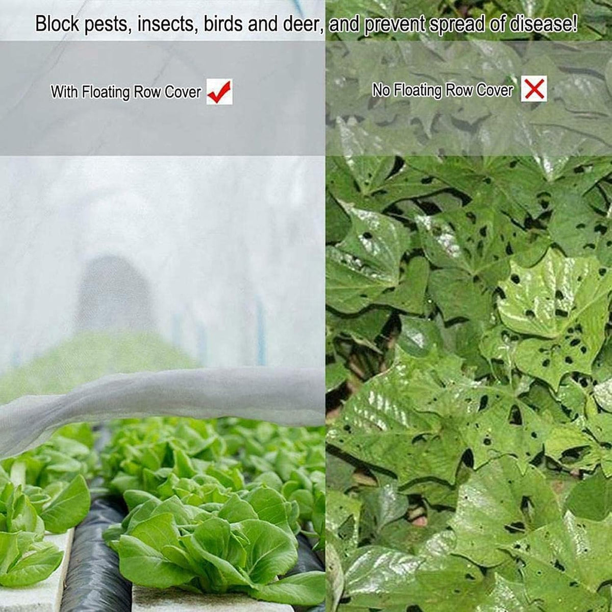 Floating Row Cover- 8.2x32.8ft Frost Blanket 0.6oz Garden Row Covers- Garden Blanket Fabric Plant Cover Protects Outdoor Plants Vegetables from Frost, Sun Insects Harsh Weather