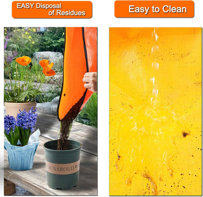 39"x31" Orange Thickened Repotting Mat for Plant Transplanting, Waterproof Tray for Potting Soil Mess Control, Portable Gardening Mat with Protective Gloves, Best Gift for Gardeners