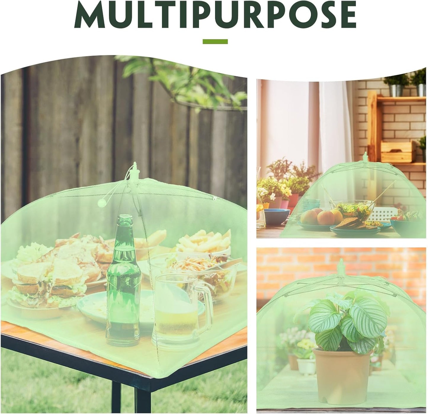 4 Pack Mesh Plant Cover Dome Tent Protector,17 X 17 Inch,White