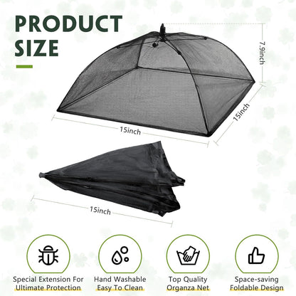 4 Pack Mesh Plant Cover Dome Tent Protector,17 X 17 Inch,White