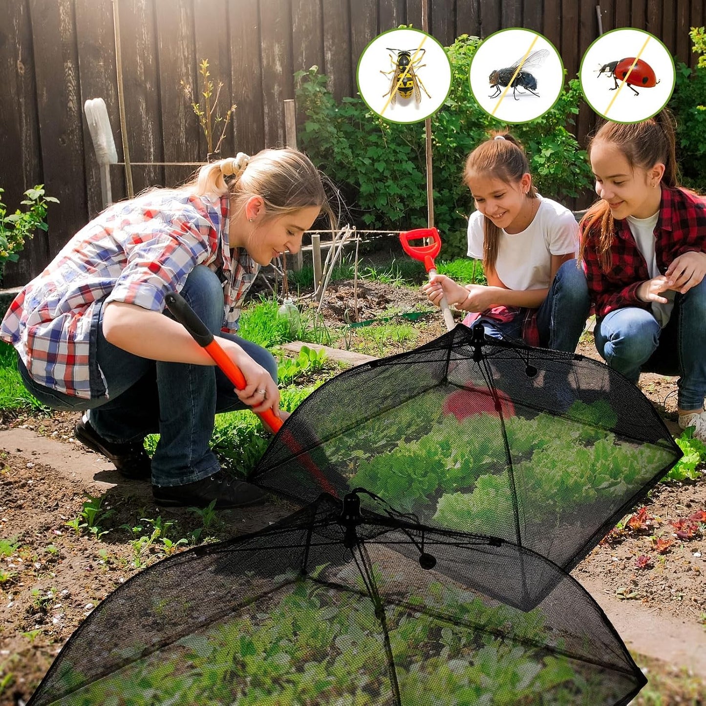 4 Pack Mesh Plant Cover Dome Tent Protector,17 X 17 Inch,White
