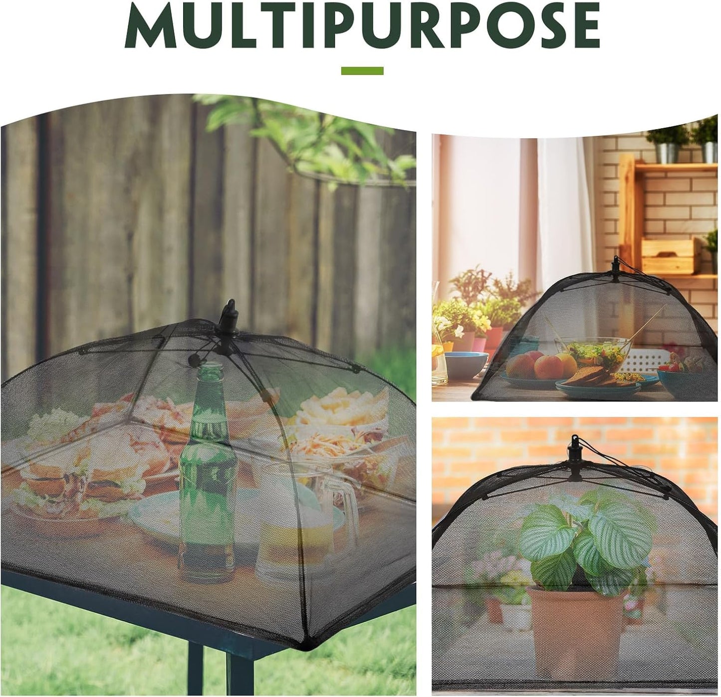 4 Pack Mesh Plant Cover Dome Tent Protector,17 X 17 Inch,White