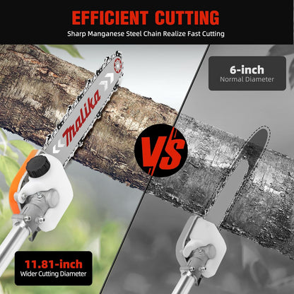 16ft Powerful Gas Pole Chainsaw 42.7CC 2-Cycle Cordless Extension Pole Saw Tree Trimmer Long Reach Saw,Tree Branch Pruner, Long Pruning Chain Saw for Tree Pruning and Maintenance